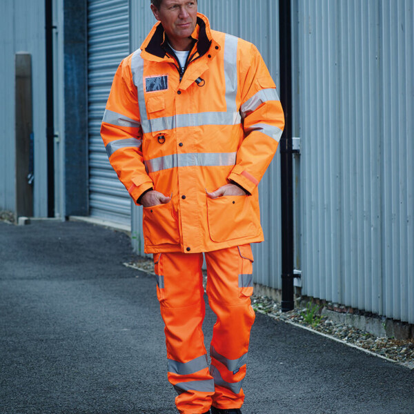 Yoko Hi-vis polycotton cargo trousers with kneepad pockets (HV018T/3M) YK073 Hi-vis polycotton cargo trousers with kneepad pockets (HV018T/3M) Thumbnail
